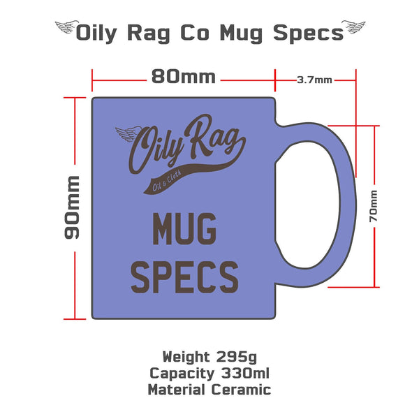 Oily Rag Co Adventure Bike Coffee/Tea Mug + Free coaster