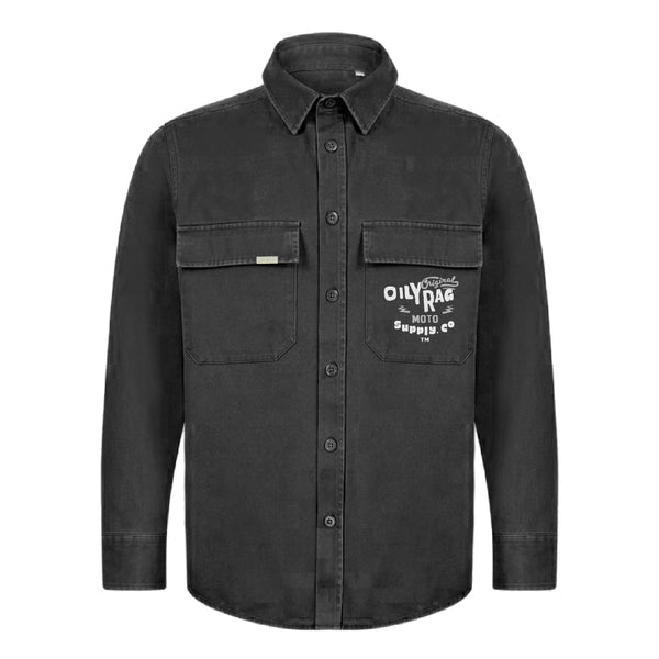 Oily Rag Co Moto Supply Drill Shirt - Black