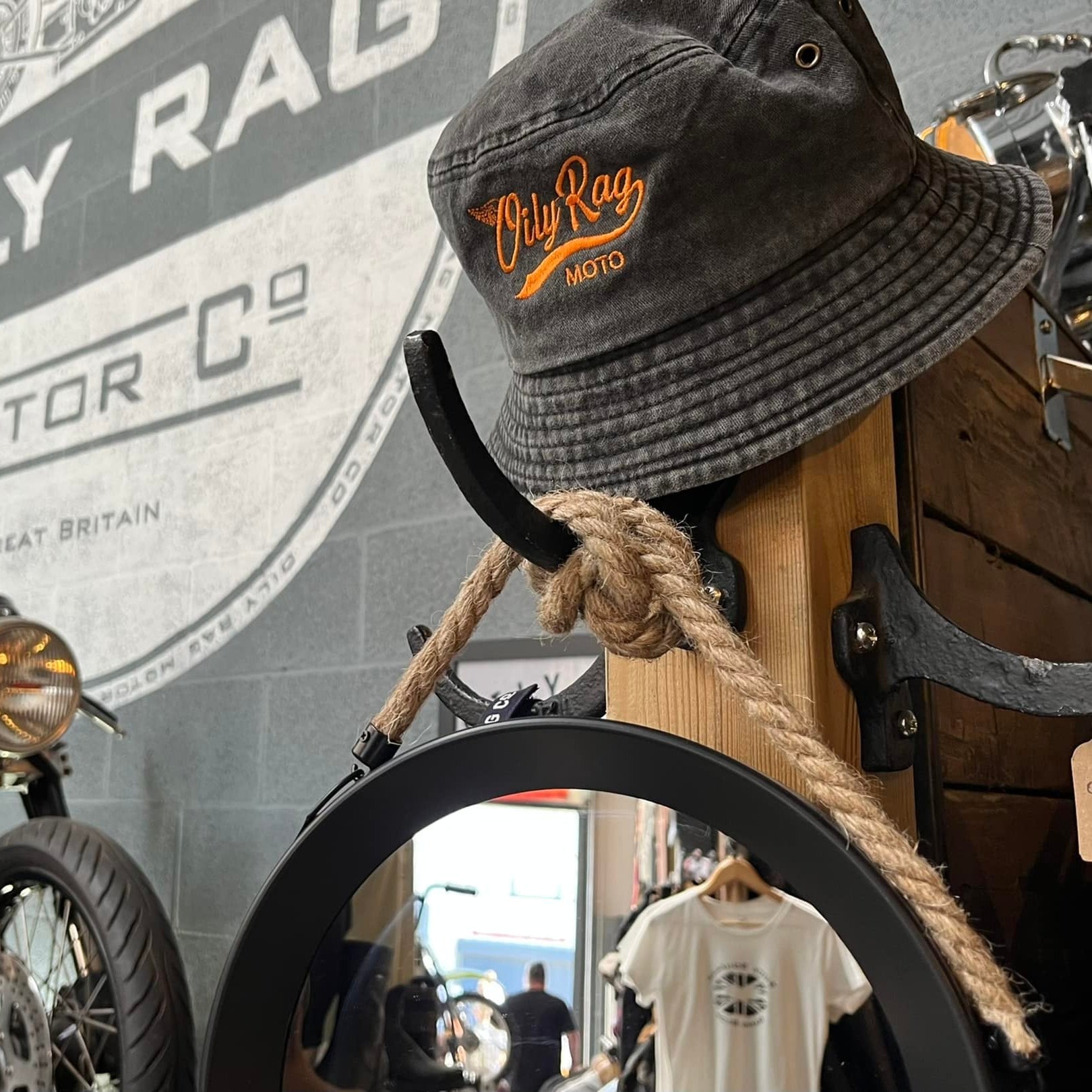 Oily Rag Moto Bucket Hat - Vintage Black