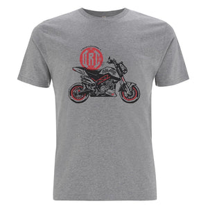 grey tshirt, benelli, 125cc, motorbike, custommotorcycle