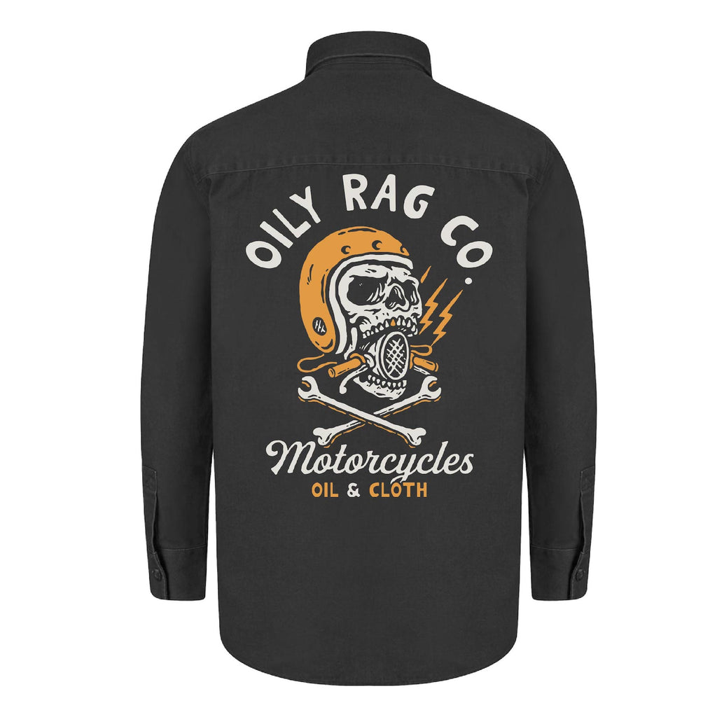 Oily Rag Co Motorcycles Drill Shirt - Black