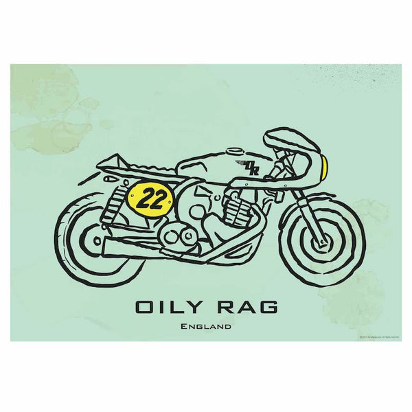 Cafe Racer Print - Size A1 841mm x 594mm