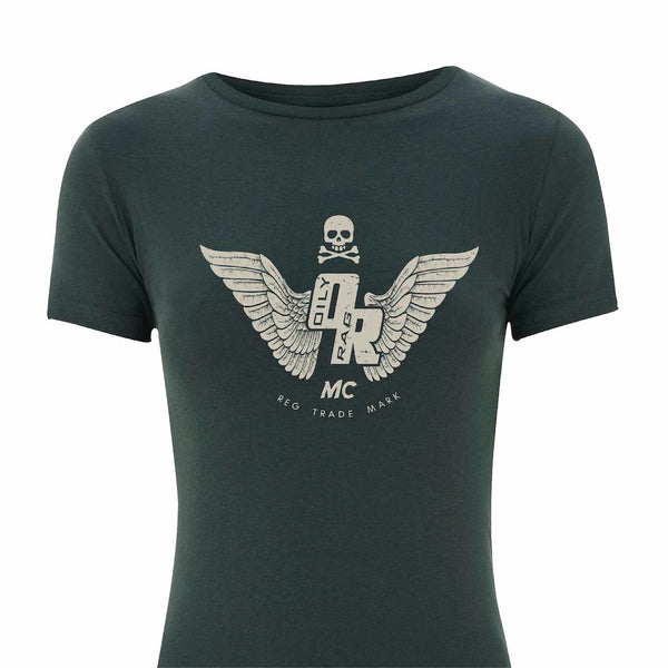 Motorcycle Club Wings T-shirt - Charcoal
