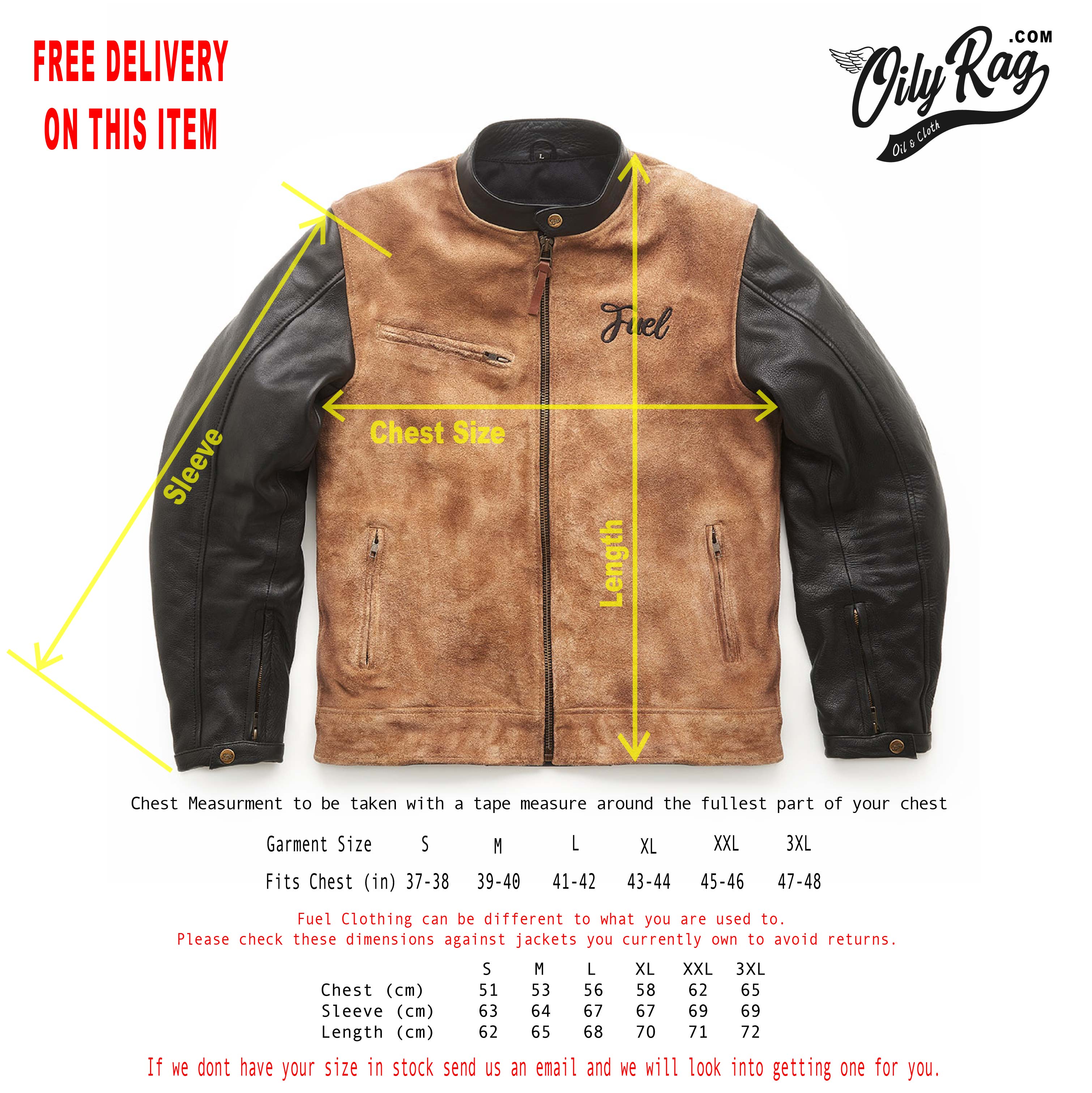 fuel sidewaze oily rag size fit diagram 