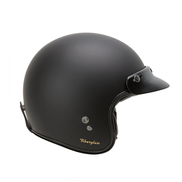 Garibaldi G02X Open Face Vintage Helmet - Matte Black