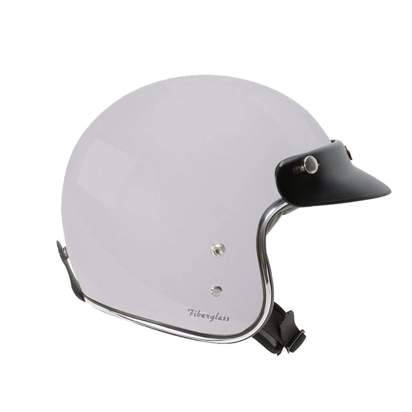 Garibaldi - Gari G02X Open Face Vintage Helmet - Gloss Light Grey