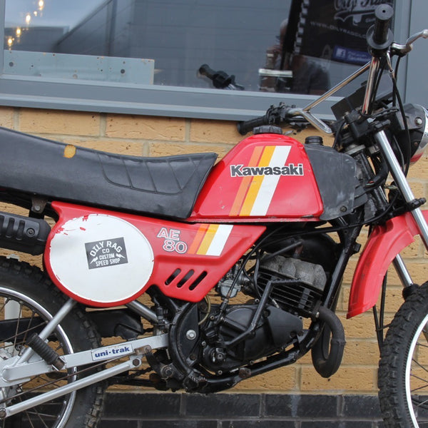 Kawasaki, motorbike, motorcycle, vintage, classic bike, AE80