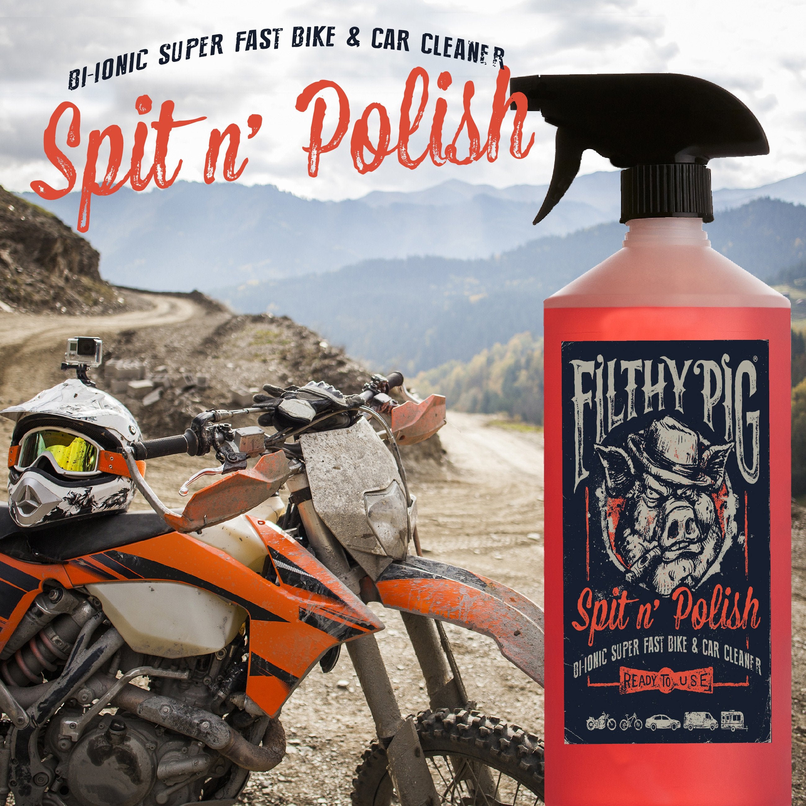 Filthy Pig Spit n Polish Dirt Remover - 1 Litre refill bottle