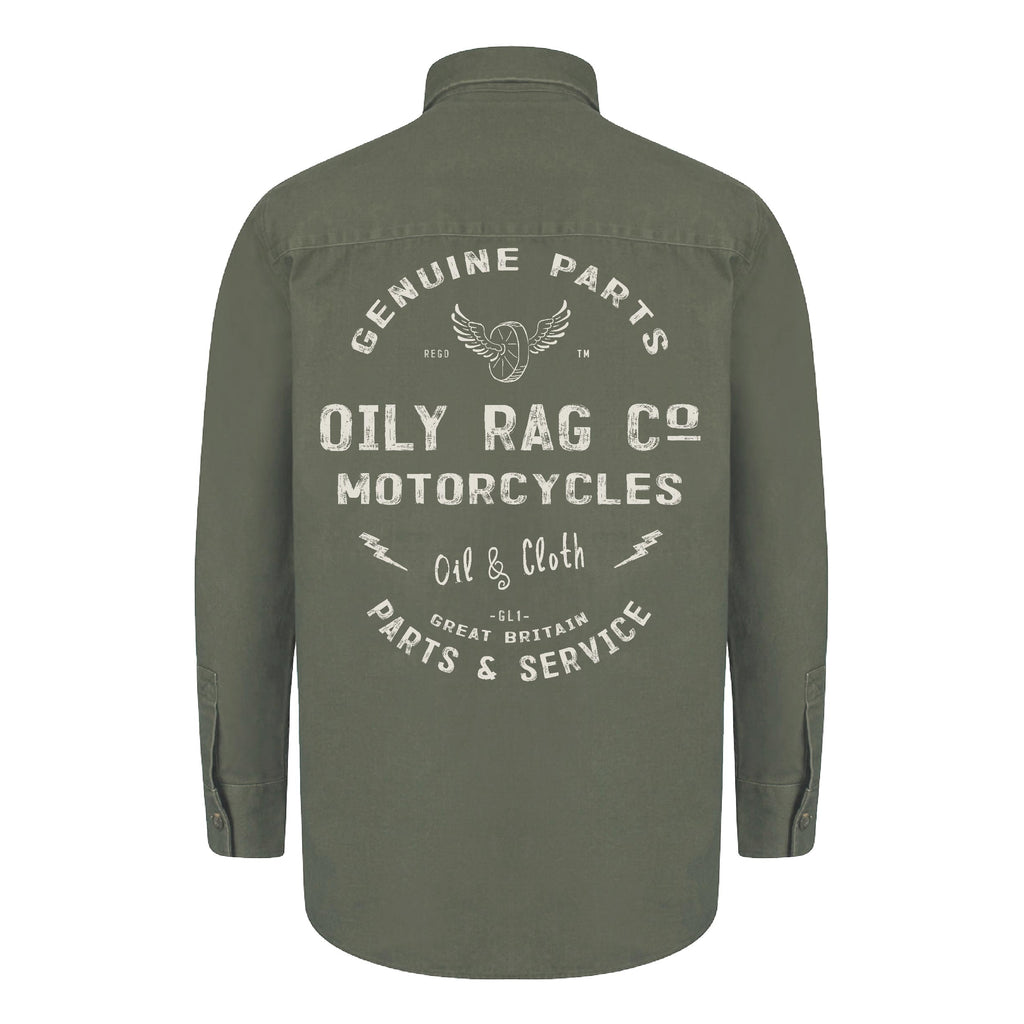 Oily Rag Co Parts & Service Drill Shirt - Khaki