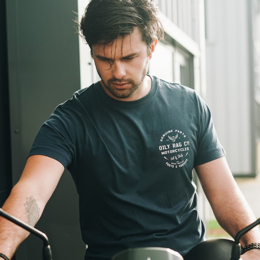 Parts & Service T-shirt - Denim Blue - Black Label