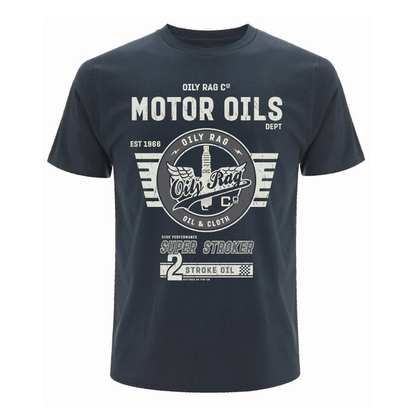 Motor Oils T-Shirt - Denim Blue