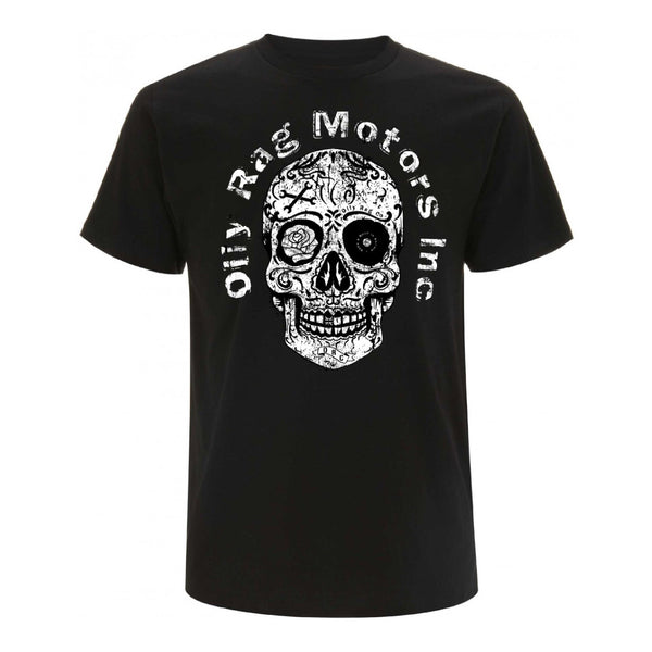 Motors Inc Sugar Skull T-shirt - Black