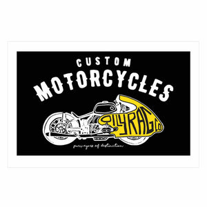 custom motorcycle, motorbike, sticker