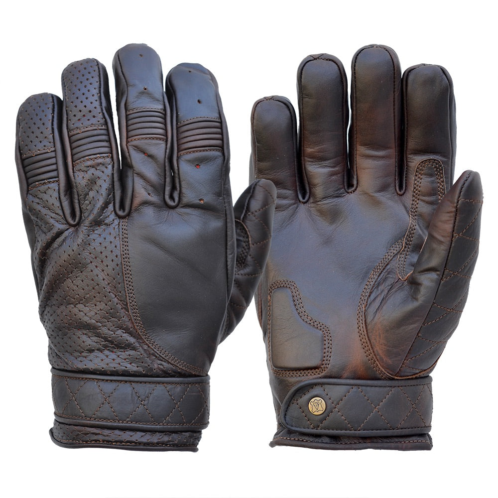 GOLDTOP Short Bobbers Gloves - Oiled Cognac
