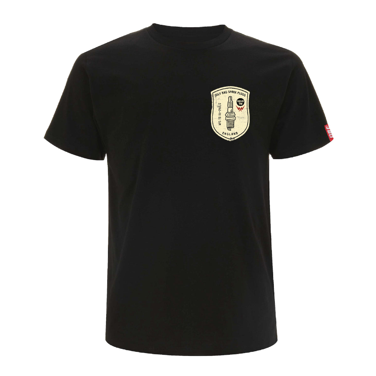 Spark Plug T-shirt  - back print - Black - Black Label Collection
