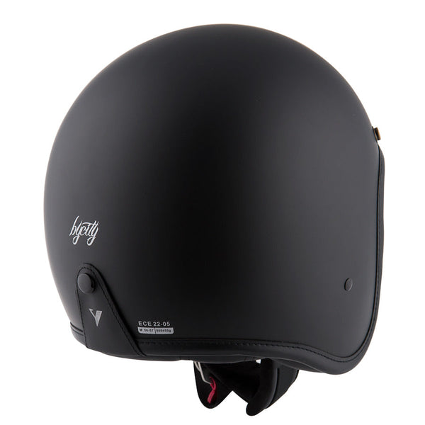 ByCity Two Strokes Open Face Helmet - Full Black