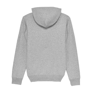 grey hoodie, hood, light grey