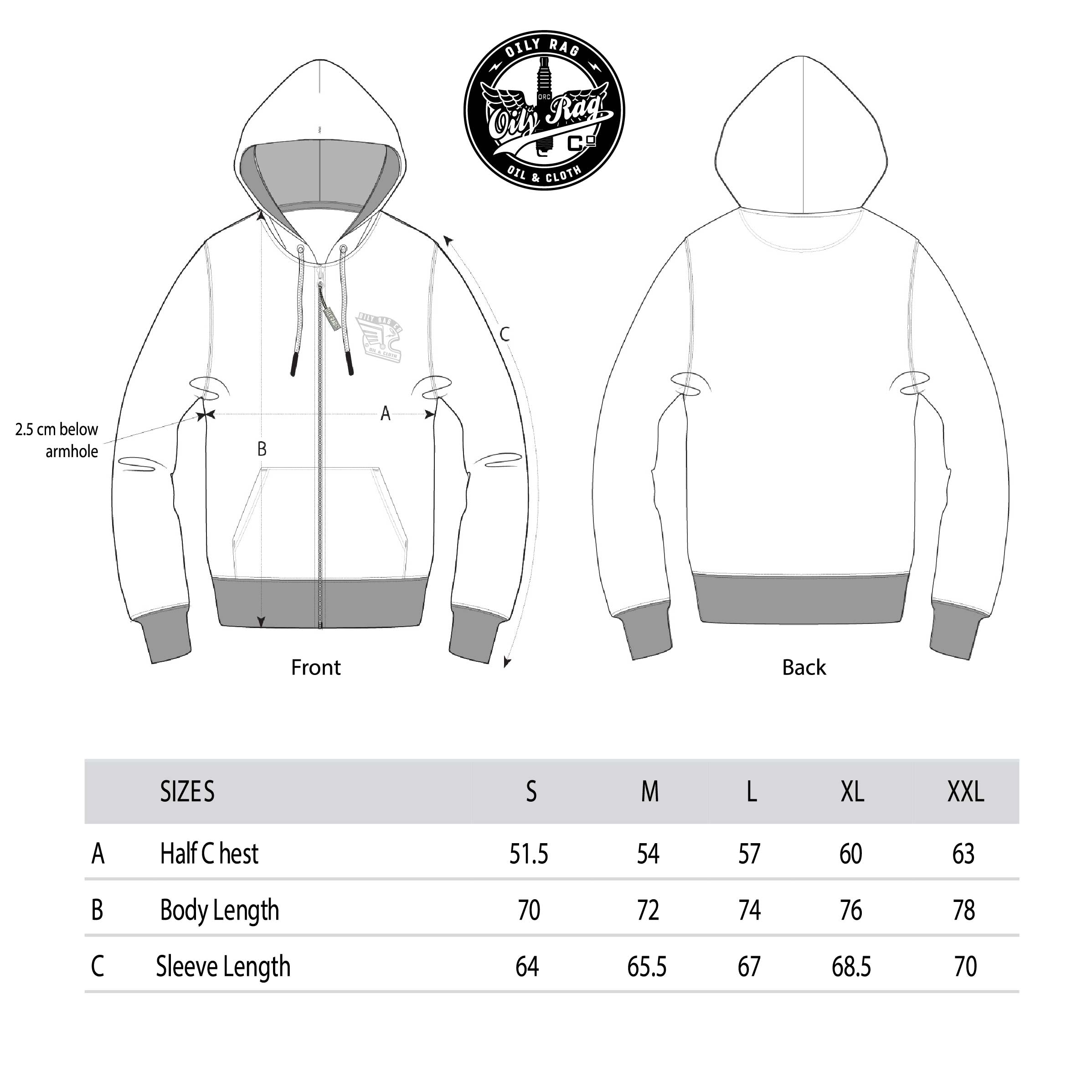 Winged Eye Helmet Zip-Thru Hoodie - Black