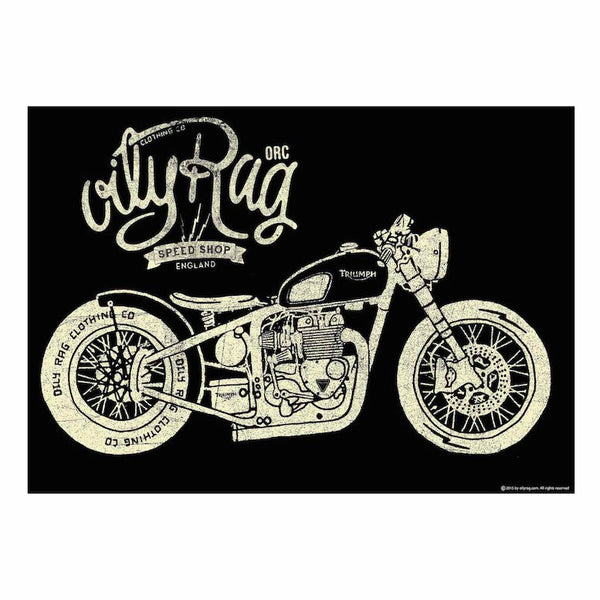 Oily Rag Speed Shop Print - Size A1 841mm x 594mm
