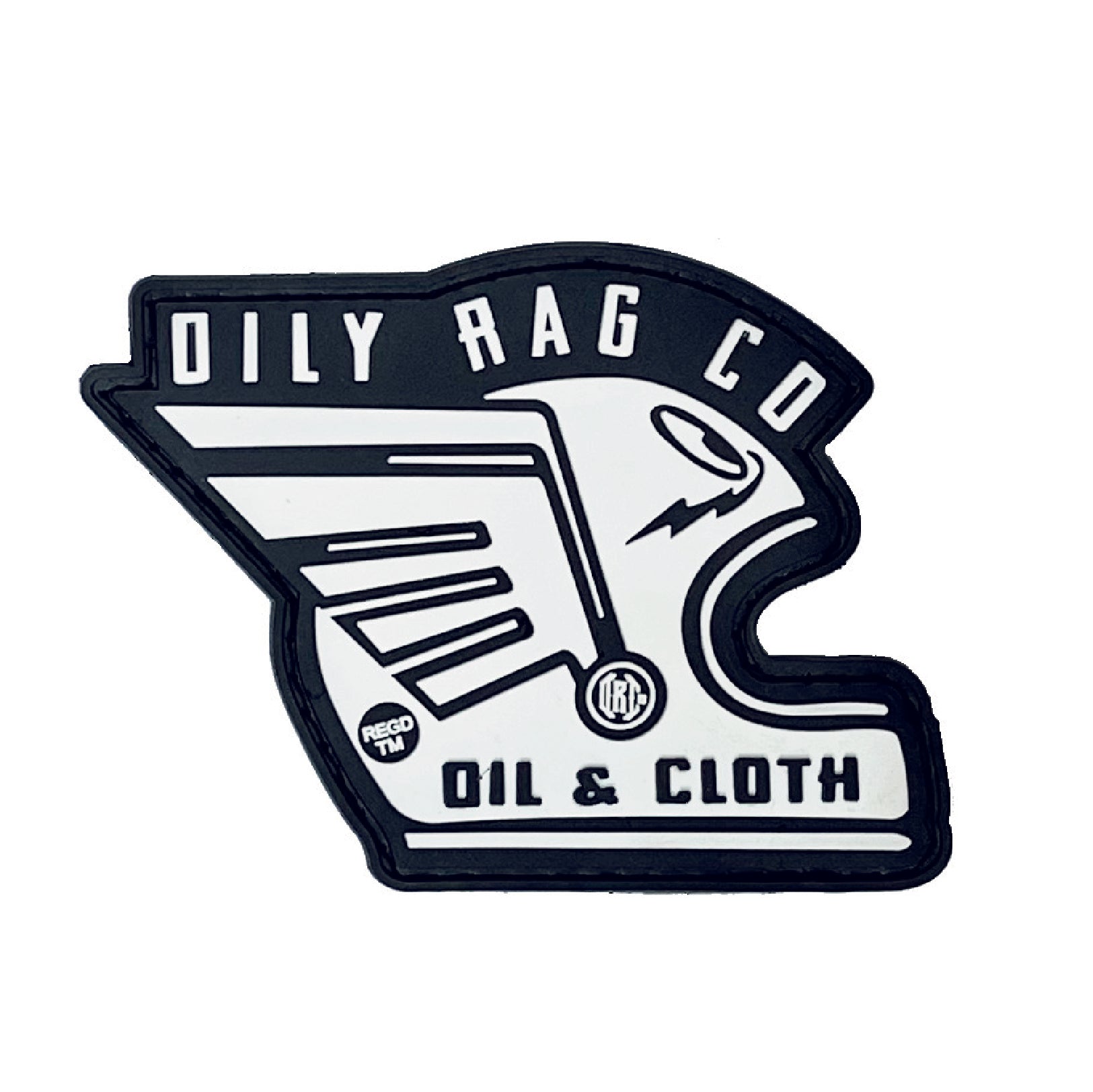 Oil Rag Co. Winged Helmet sew on PVC rubber badge – Oily Rag Co